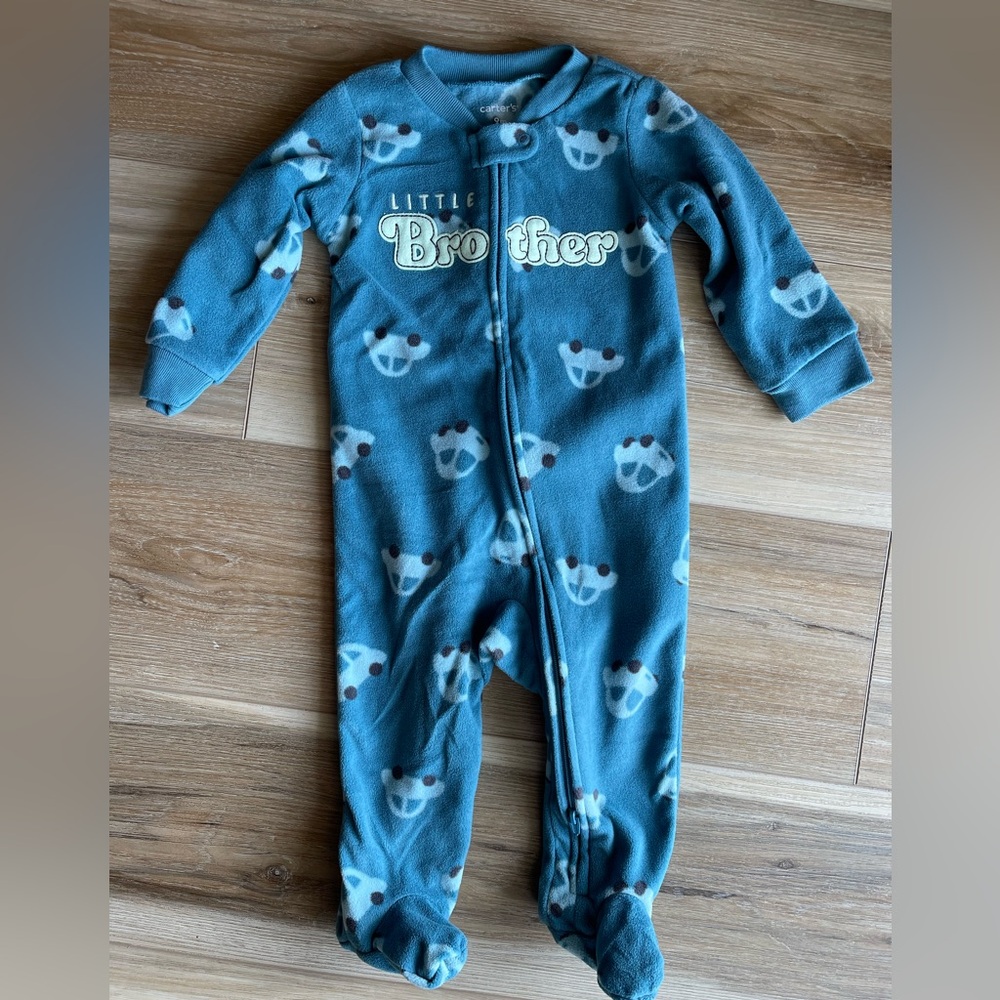 Carter's Little Brother Fleece Footie Onesie